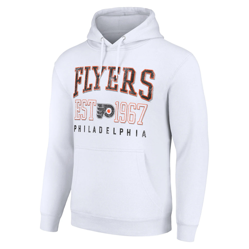 White Philadelphia Flyers Retro Graphic Pullover Hoodie K565946