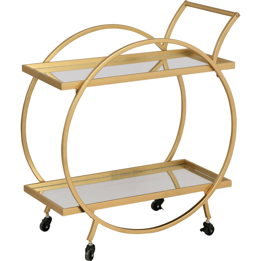 Gold Metal Bar Cart Y885