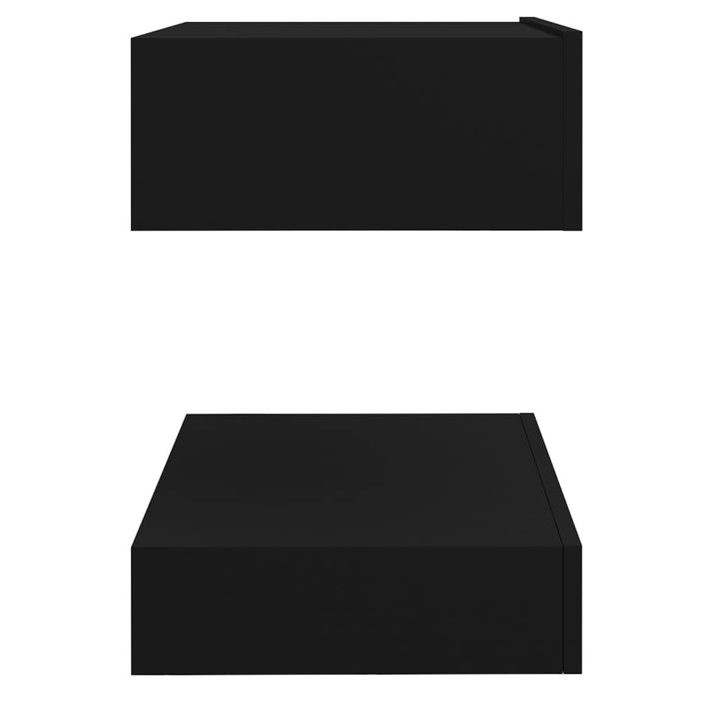 Black TV Cabinet with LED Lights Q5601