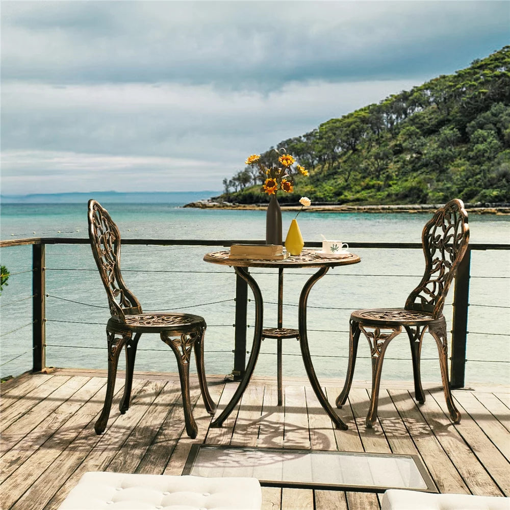 3 Piece Patio Bistro Table Set H591
