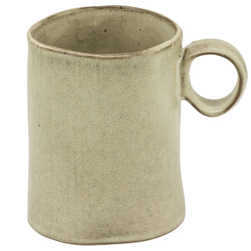Beige Porcelain Mug with Handle V660773