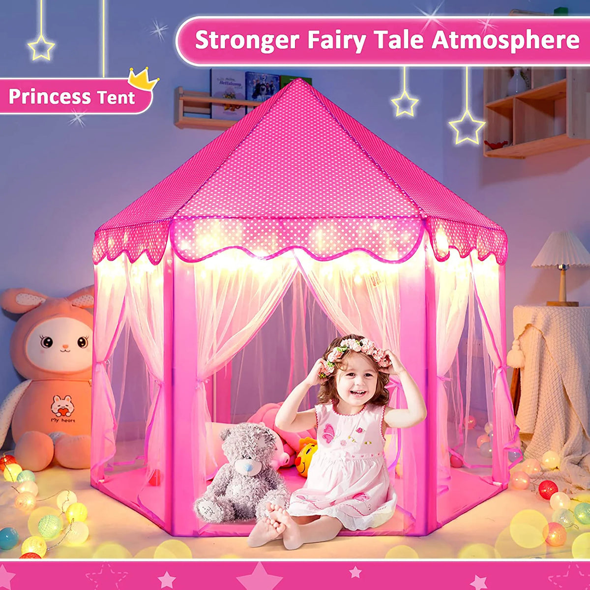 Kids Tent with Star Lights K93791