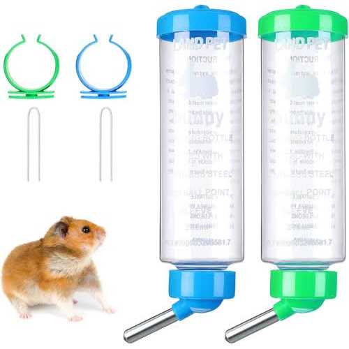 64Oz Small Animal Drinking Bottle with Metal Cup V6018