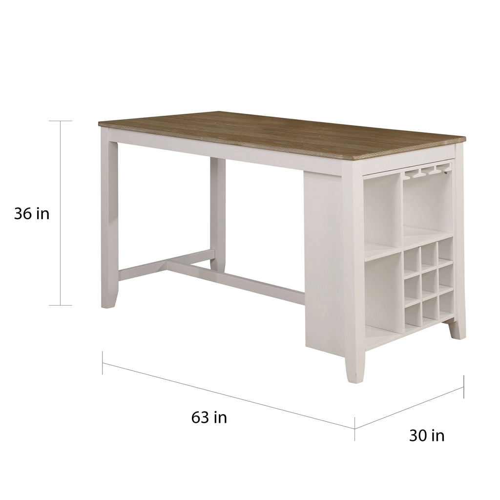 Rustic White 63 inch Kitchen Island Z130