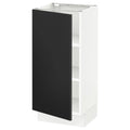 Base Cabinet with Shelves, White/Anthracite, 15x15x30 M673
