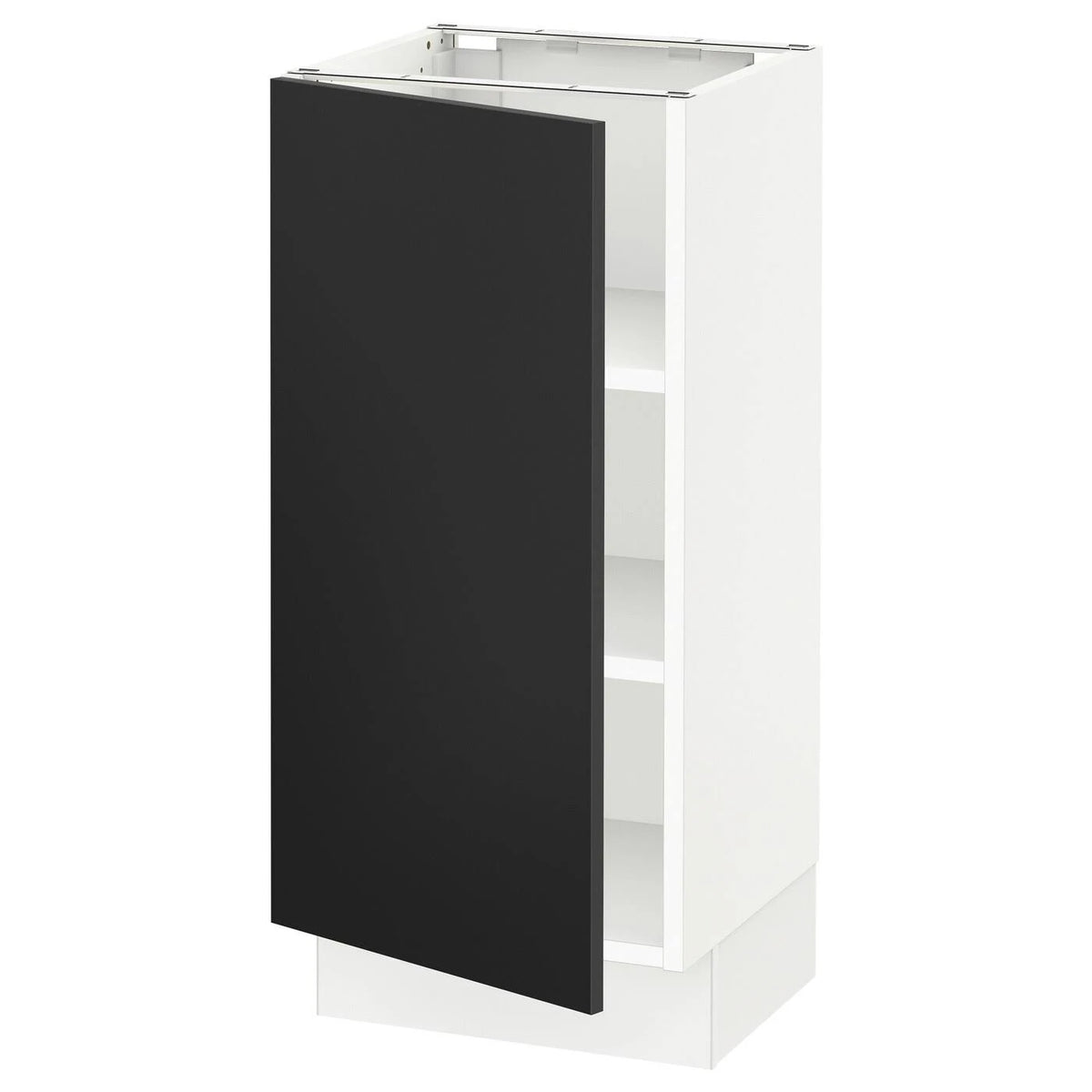 Base Cabinet with Shelves, White/Anthracite, 15x15x30 M673