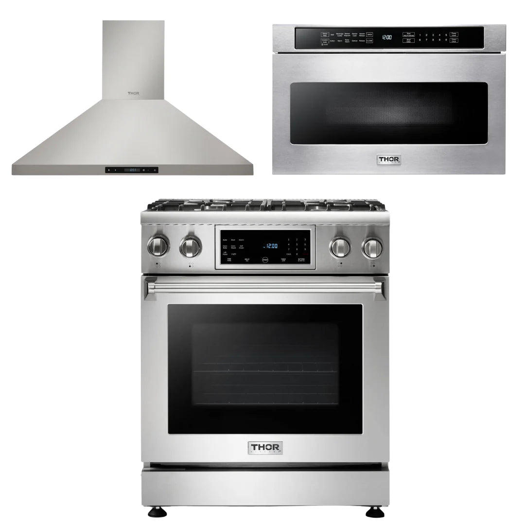 30 Gas Range, Range Hood, Microwave R229715