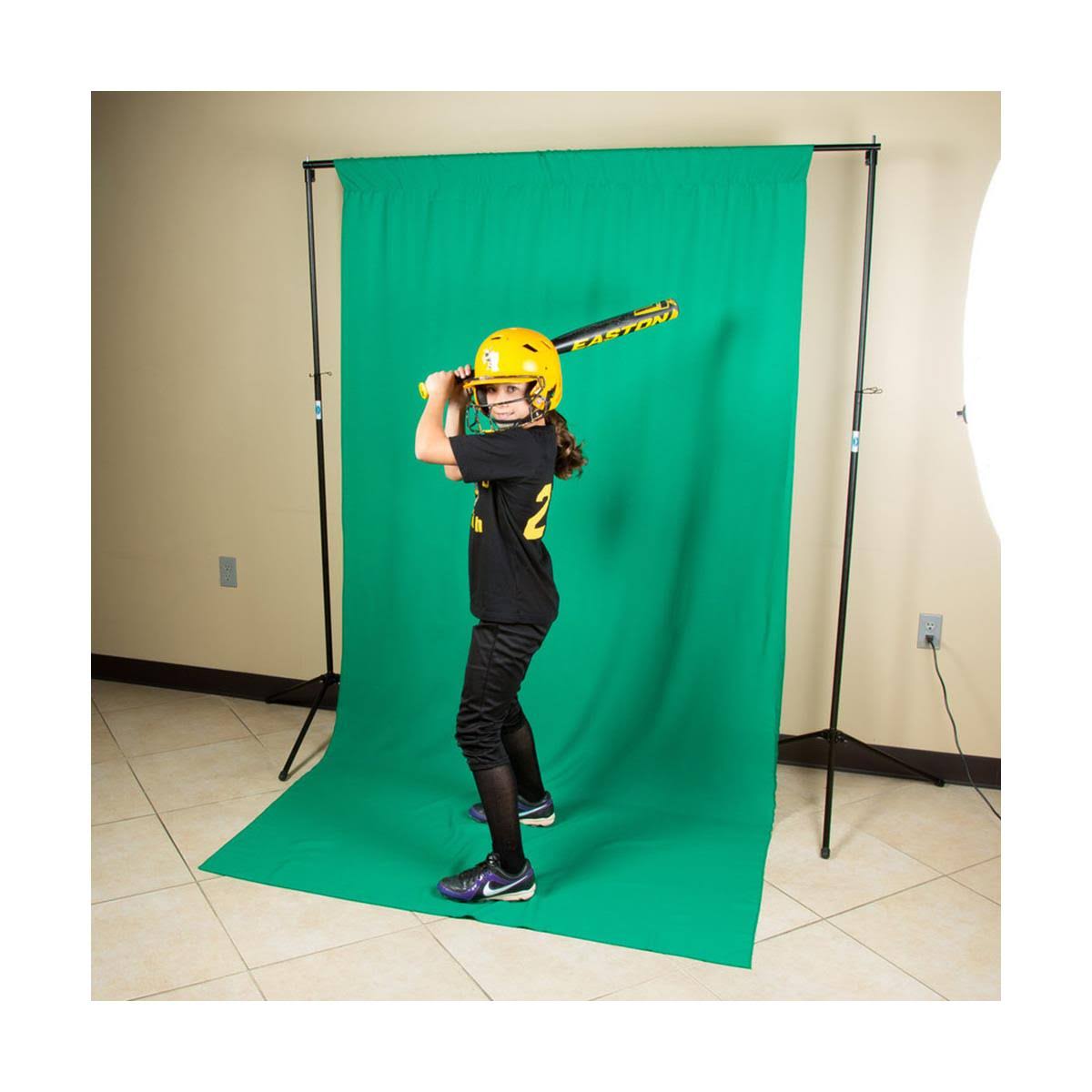 Green Wrinkle-Resistant Polyester Background Q342