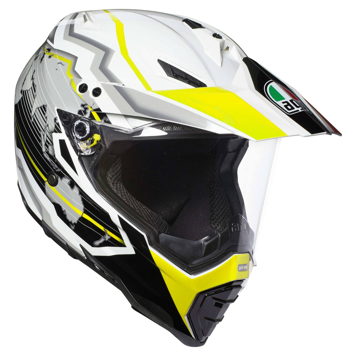Yellow White Dual Evo Helmet C1425