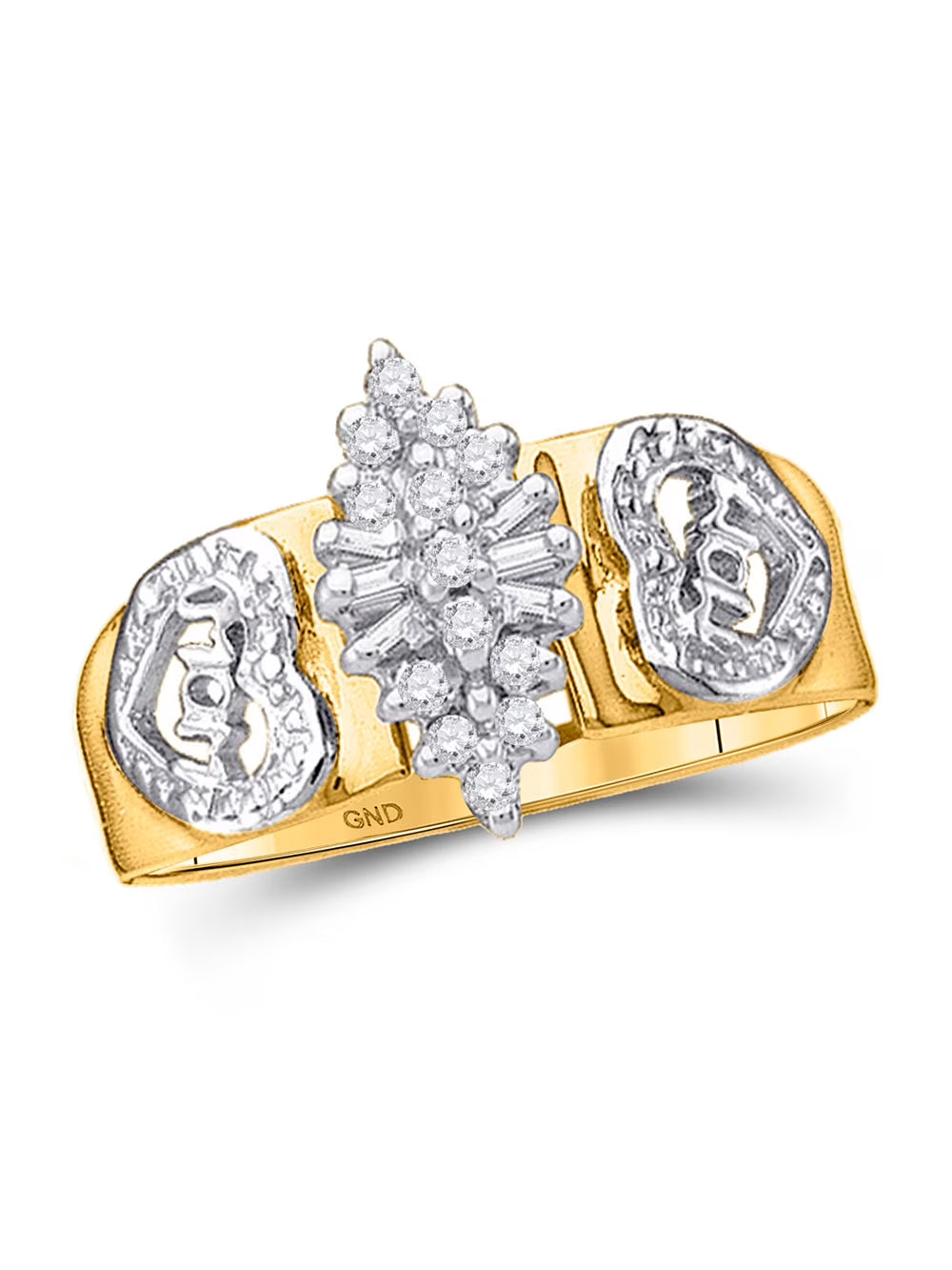 10kt Yellow Gold Diamond Mom Ring 1/8 Cttw Q85224
