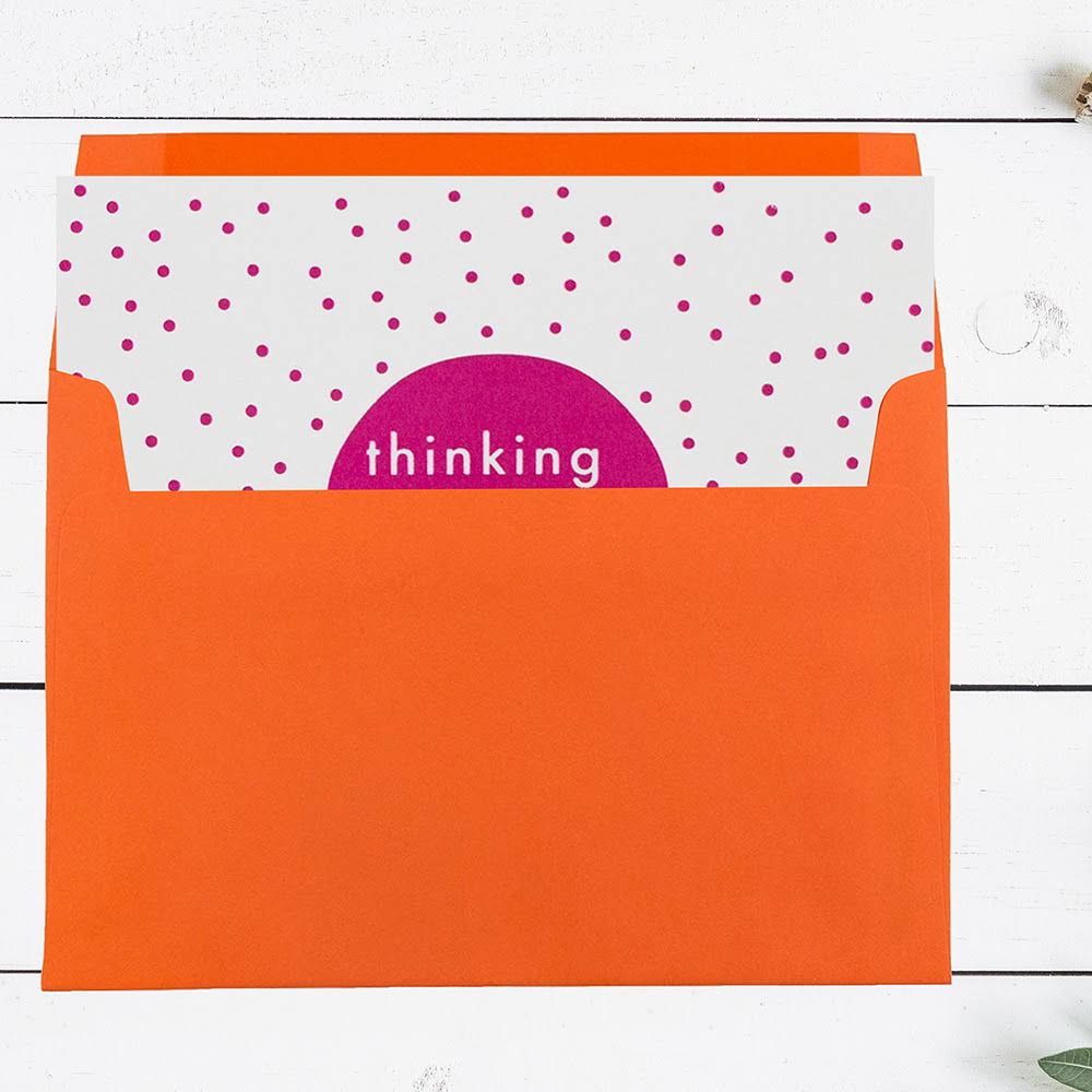 A7 Invitation Envelopes, 5.25 x 7.25, Brite Hue Orange Recycled, 1000/Carton D577