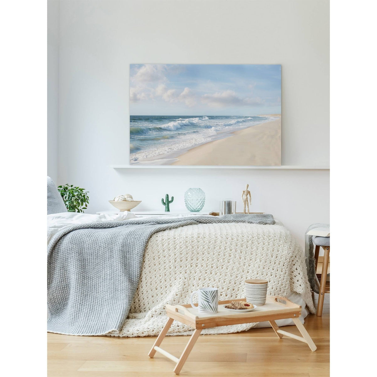 Shore and Waves Painting Print on Wrapped Canvas C101830