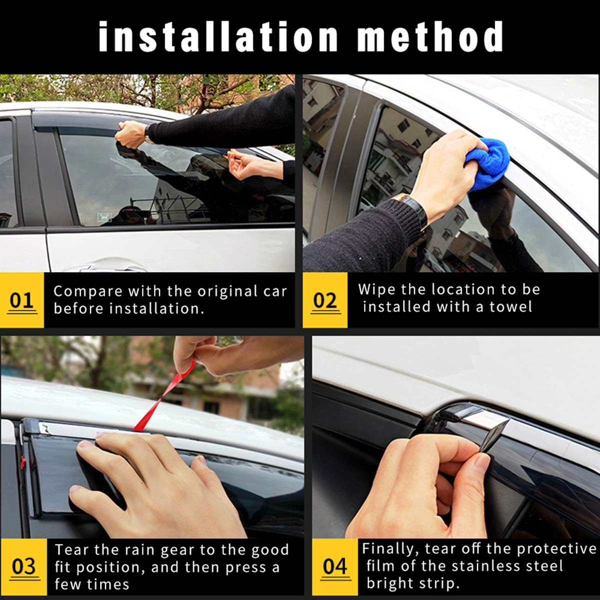 Smoke Tape-On Outside Window Visors Pack of 2 N524058