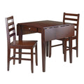 3-Pc Drop Leaf Table & Ladder Back Chairs Dining Set C8953