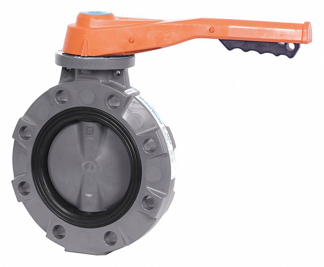 Butterfly Valve, PVC, Nitrile, 4in, Lever Z68379
