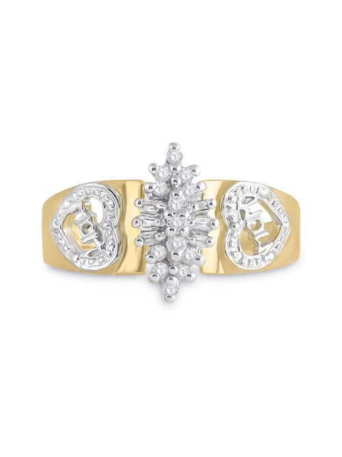 10kt Yellow Gold Diamond Mom Ring 1/8 Cttw Q85224