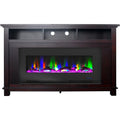 Mahogany Electric Fireplace TV Stand with LED Heater Insert V266