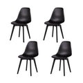 Black Molded Seat Dining Chairs Set of 4 D51318