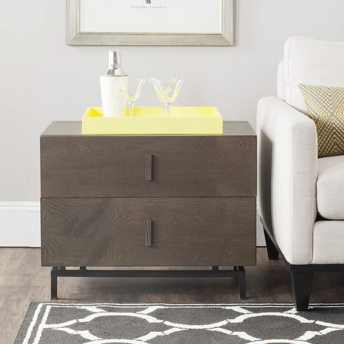 Dark Brown and Black Cabinet T55535