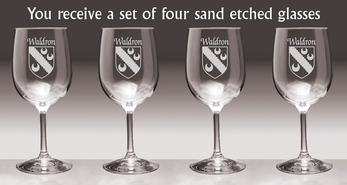 Irish Coat of Arms Wine Glasses Set of 4 F6159