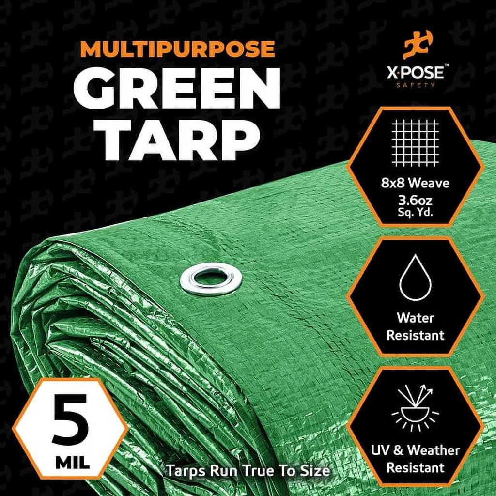 Blue 8' x 10' Waterproof Poly Tarp C21520