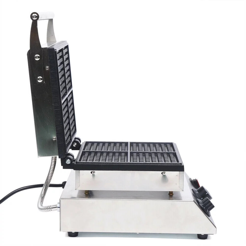 1750W 4Pcs Nonstick Square Stainless Steel Electric Waffle Maker B98941