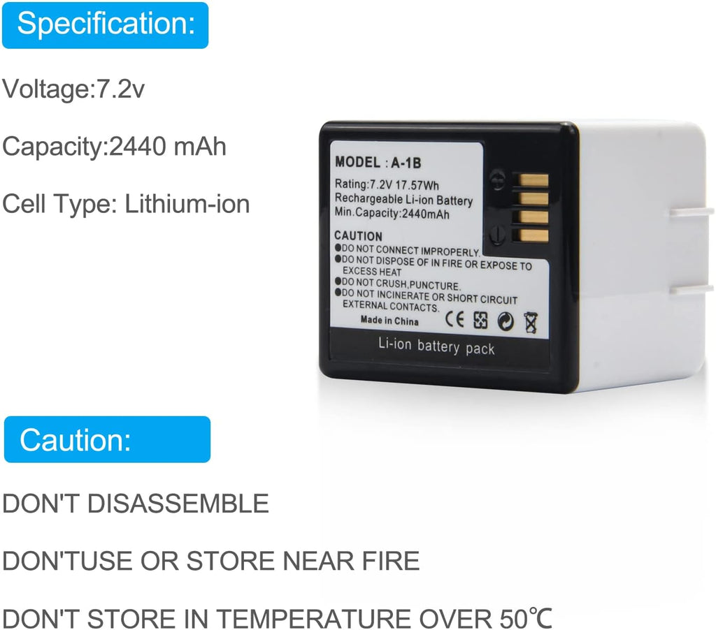 2-Pack 2440mAh Rechargeable Battery Y2118