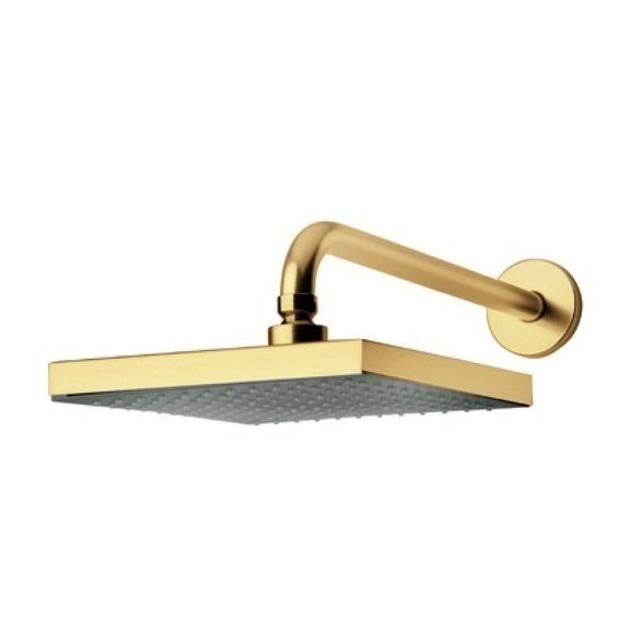 Brushed Nickel Rain Shower Head and Arm W2269