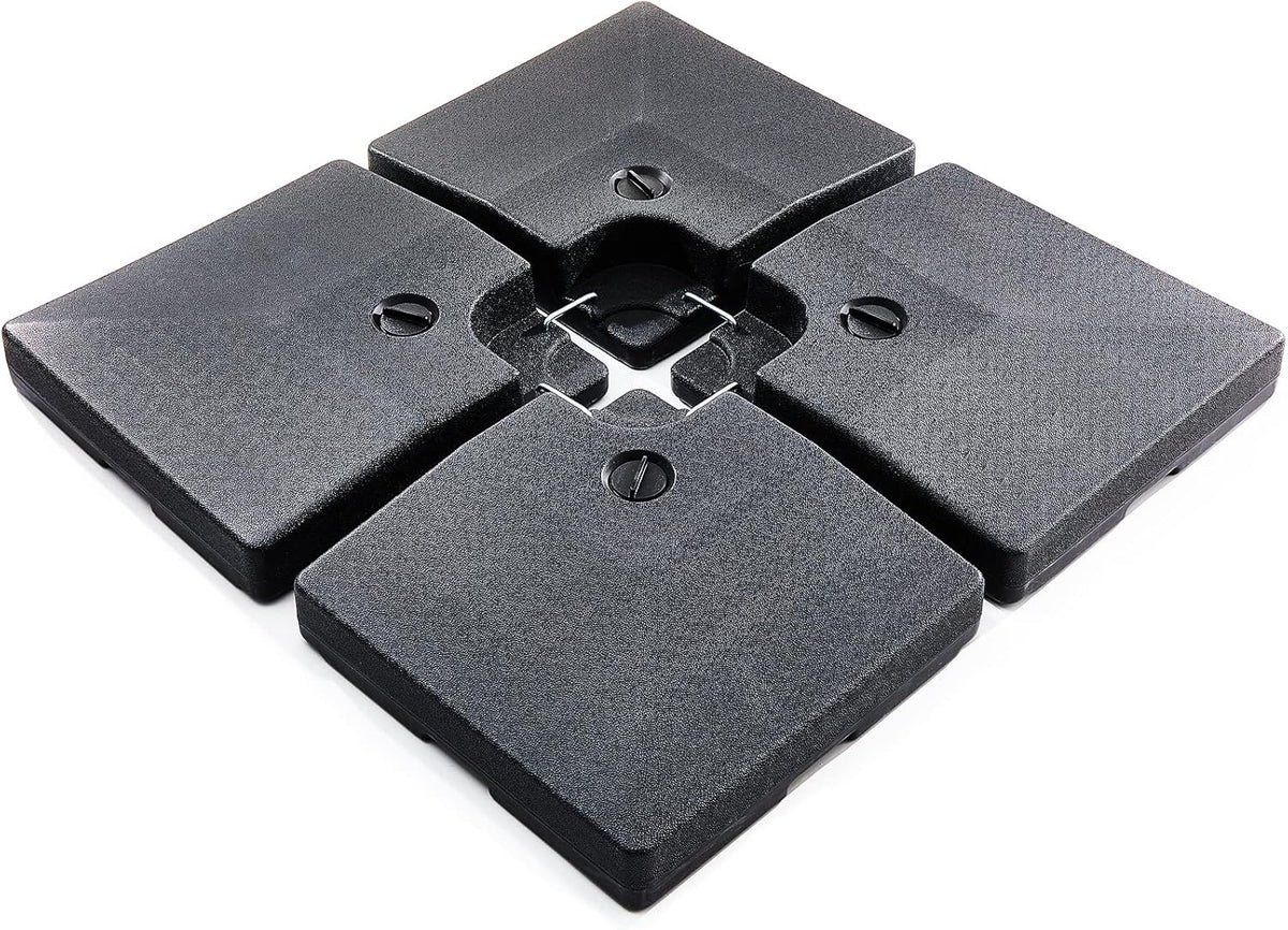 4-Pieces Heavy-Duty Black Umbrella Base Stand P71910