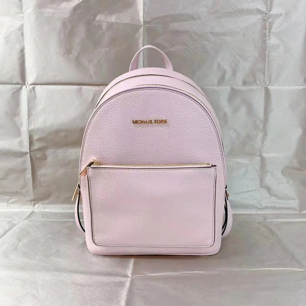 Powder Blush Pink Pebbled Leather Backpack T286544