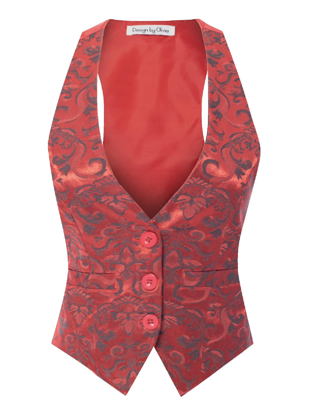 Women's Patterned Vest Waistcoat M77479