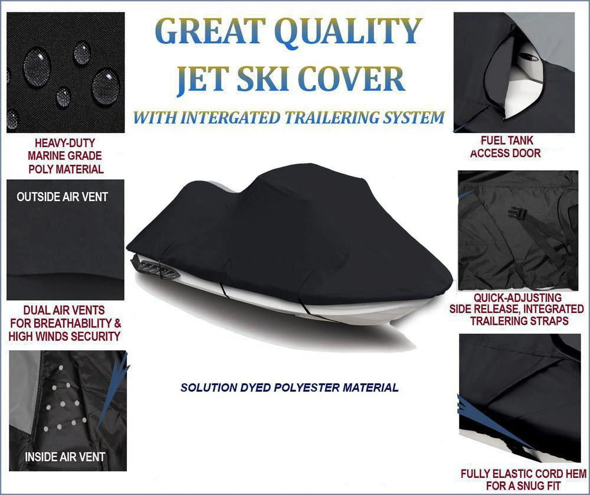 Black 600 Denier Jet Ski Cover M459