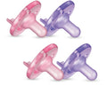 0-3 Months Orthodontic Silicone Pacifiers, Green, 4 Pack N614