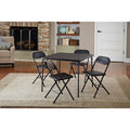 5-Piece Card Table Set Black J37404