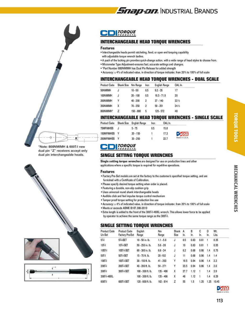 Interchangeable Head Clicker Torque Wrench Set K116