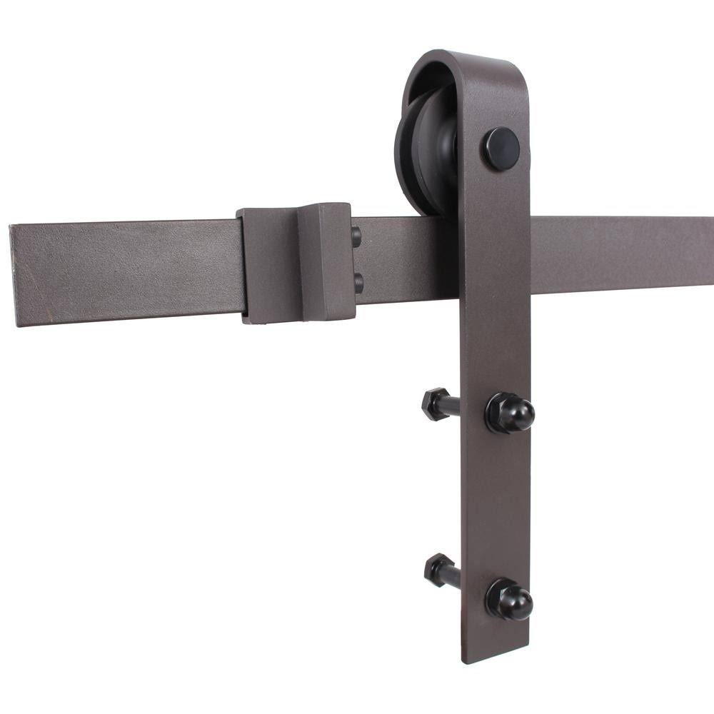Weather Gray Solid Knotty Pine Wood Interior Sliding Barn Door with Hardware Kit S7865