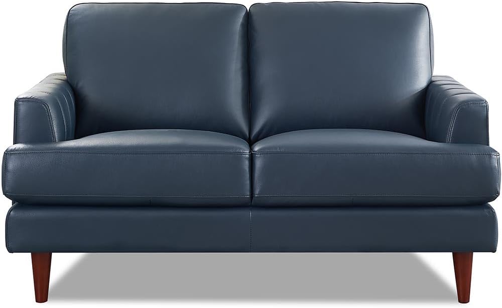 Top Grain Leather Loveseat Navy R28694