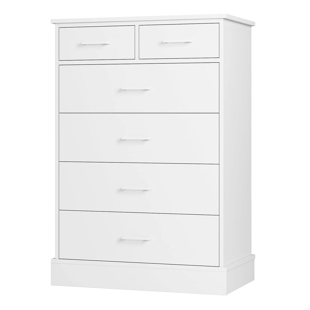 White 6 Drawer Wood Dresser J46263