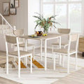 Beige 5 Piece Drop Leaf Dining Set U606006