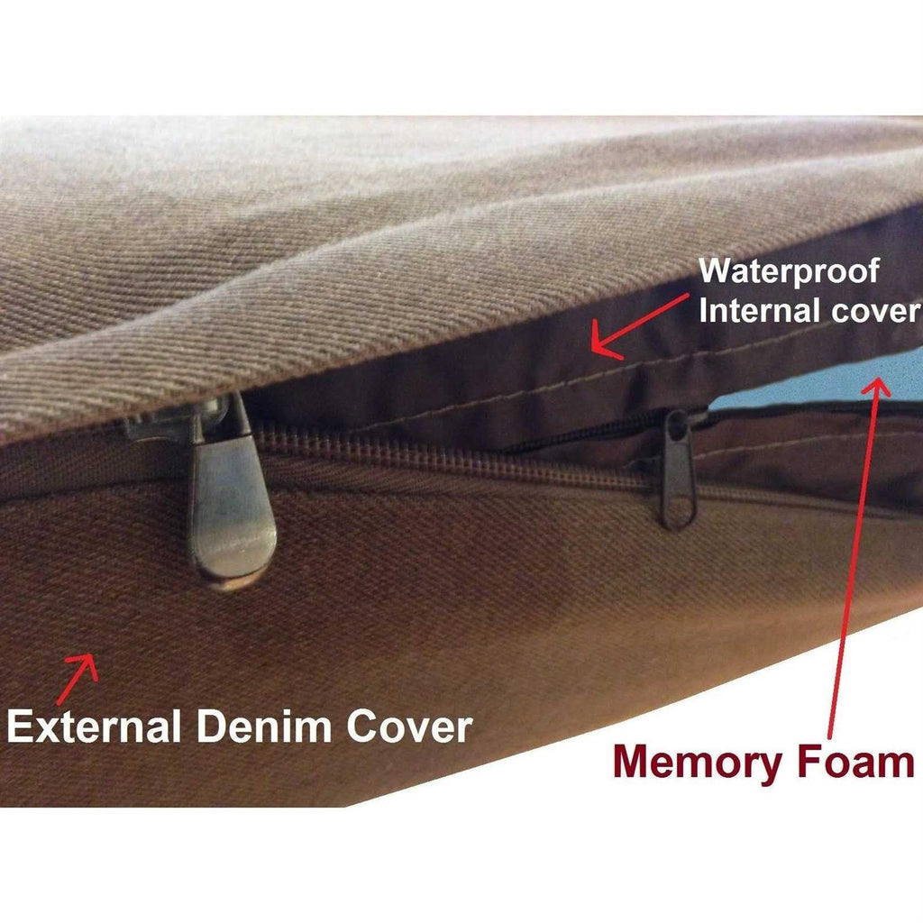 Orthopedic Gel Memory Foam Dog Bed Large with Waterproof Liner Cover M18848