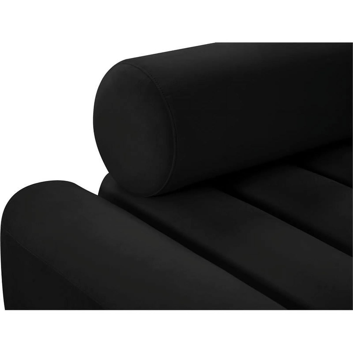 Black Velvet Upholstered Sofa Z10388