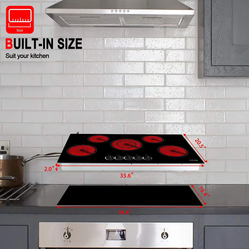 5 Burner Ceramic Electric Cooktop T502154