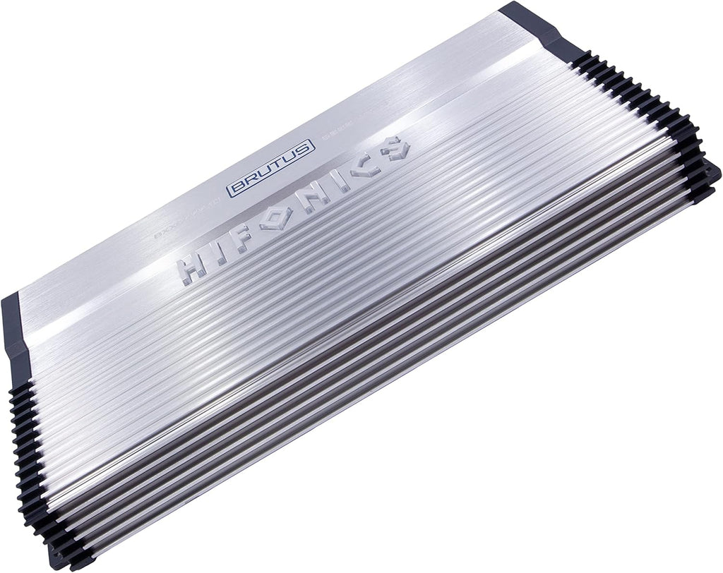 6000 Watt RMS 1-Channel D Class Car Audio Amplifier with Blue 0 Gauge Installation Kit Bundle Y32546