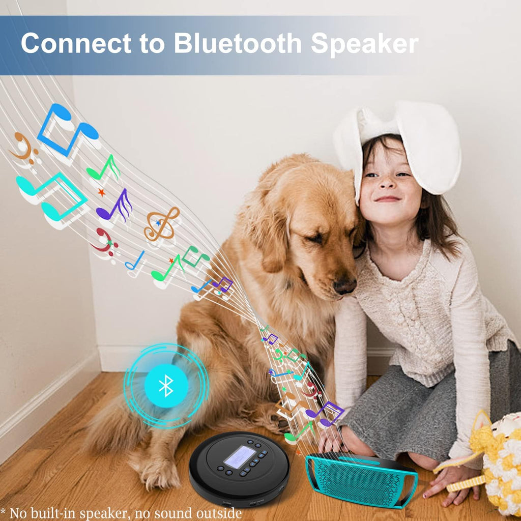 Pack of 2 Portable Bluetooth CD Player with Dual Headphone Jack M40990