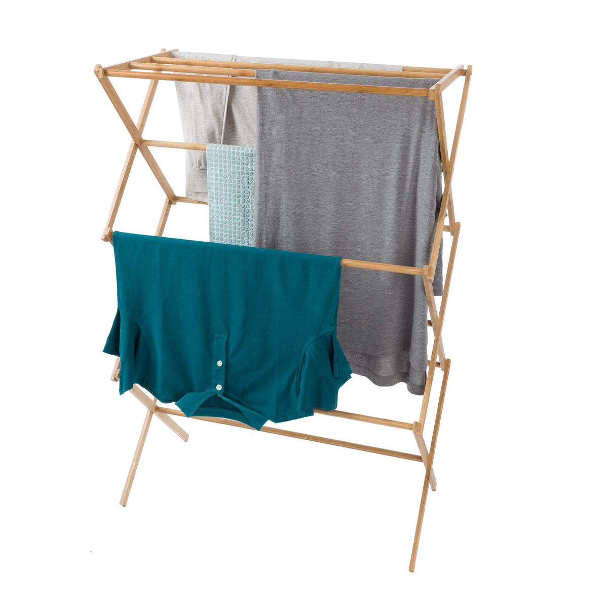 Collapsible Bamboo Clothes Drying Rack H482879