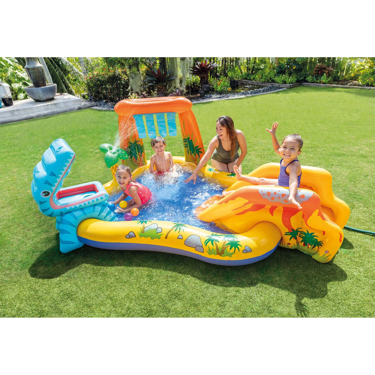 Inflatable Kids Dinosaur Play Center Pool with Slide N1684