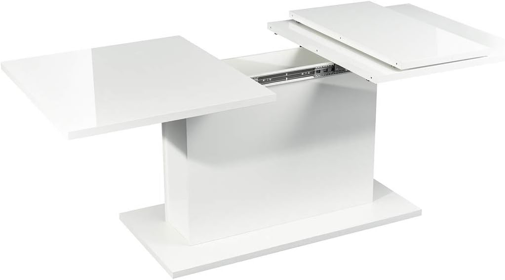 Gloss White Extensible Wooden Dining Table V951