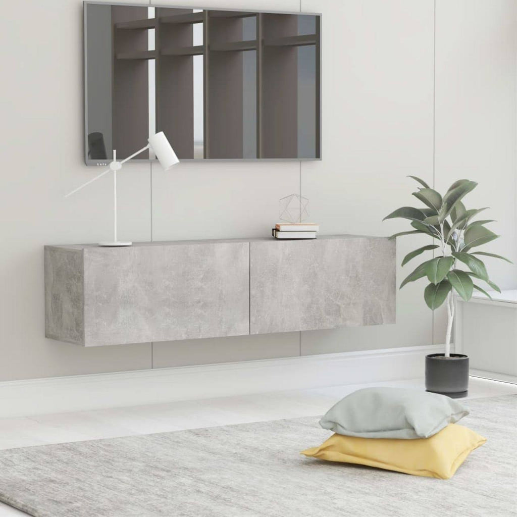 Concrete Gray Chipboard TV Cabinet J880917