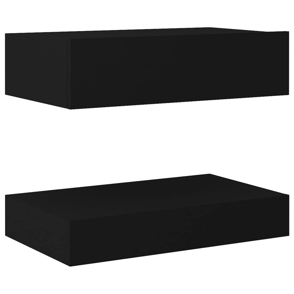 Black TV Cabinet with LED Lights Q5601