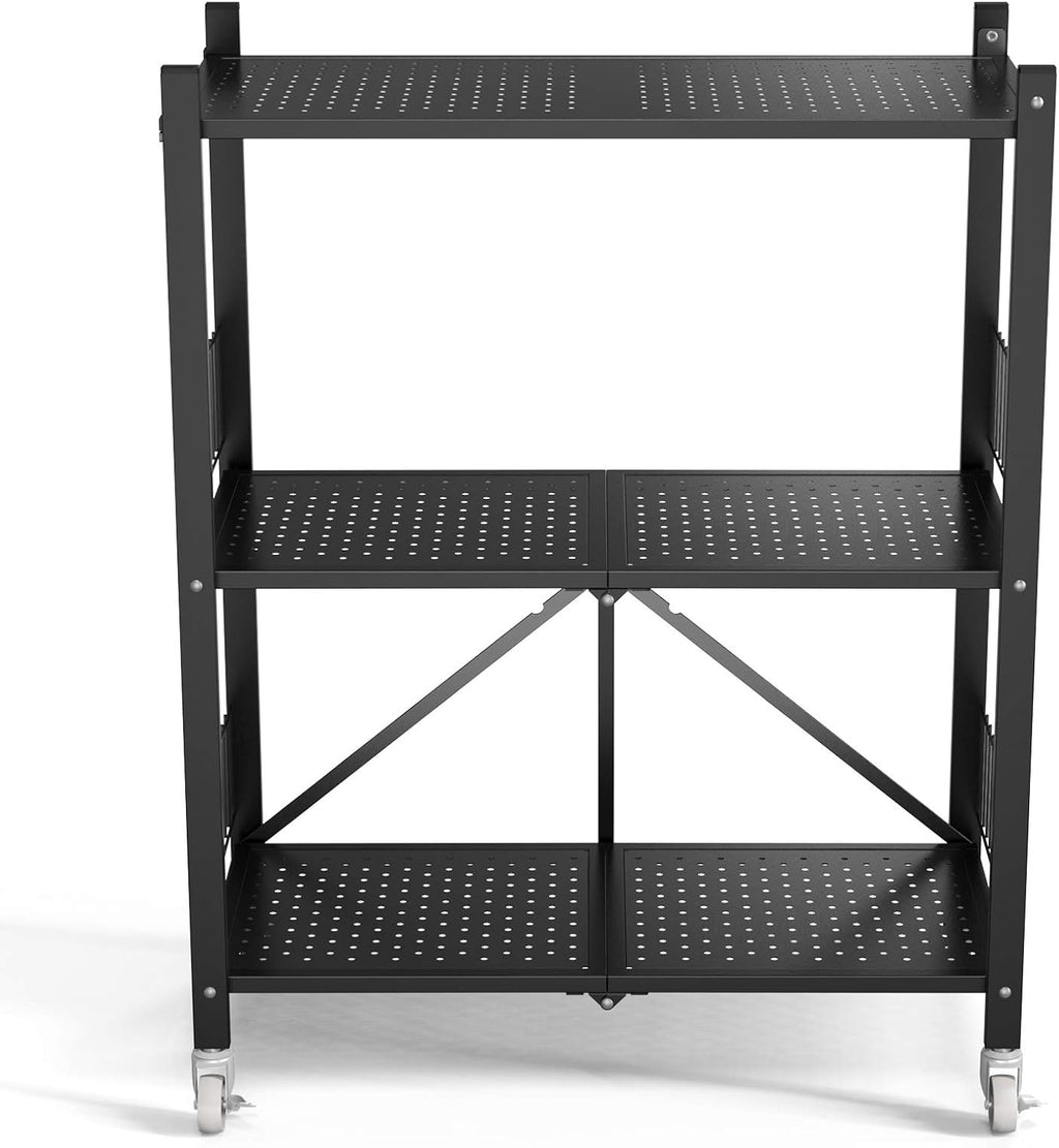3 Shelf Steel Shelving Unit with Wheels C690594